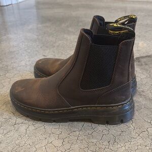 Dr. Martens Brown Ankle Boots with Air-Cushioned Sole